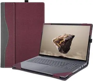 BONAEVER Laptop Case Cover for 16 inch ASUS Zenbook S 16 UX5606 / UM5606 / UM5606WA & Vivobook 16 Flip TP3607 ,PU Leather Notebook Sleeve PC Protective Bag with Pen Holder Wine Red
