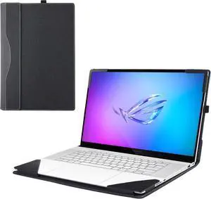 BONAEVER Laptop Cover Case for ASUS ROG Zephyrus G16 16 inch 2024 2025 [not Compatible with Any Other Model] 2-in-1 PU Leather Detachable Notebook Sleeve Computer Bag Protective