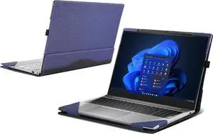 BONAEVER Laptop Case Cover for HP ZBook Power 15.6 inch G7 G8 G9 G10 [Not for 16 inch],Detachable PU Leather Notebook PC Protective Bag Sleeve Blue