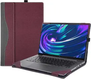 BONAEVER Laptop Case Cover for HP ZBook Power 15.6 inch G7 G8 G9 G10 [Not for 16 inch],Detachable PU Leather Notebook PC Protective Bag Sleeve Wine Red