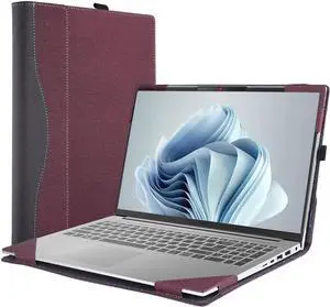 BONAEVER Laptop Case Cover for Lenovo IdeaPad Slim 5i 16" Gen 10/9/8 for Slim 5 16ARP10 16IRH10 [Do Check Model] Notebook Sleeve Computer Bag PU Accessories with Heat Dissipation Hole Wine Red