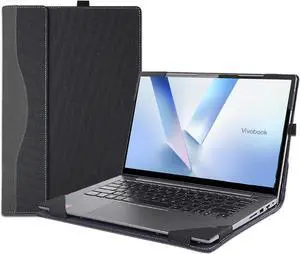 BONAEVER Laptop Cover Case for ASUS Vivobook 16 (M1607 / X1607) and S16 (M3607 /S3607) Sleeve,PU Leather Protective Shell Detachable Notebook PC Bag Accessories