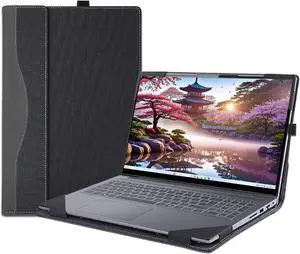 BONAEVER Laptop Case Cover for Lenovo IdeaPad 5 2-in-1 16AKP10 /16IAL10 Sleeve(Not for Other Models),16 inch PU Leather Notebook PC Protective Bag with Pen Holder