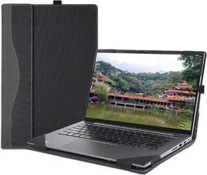 BONAEVER Laptop Case Cover for Lenovo IdeaPad Slim 5 Series 14ABR8 14IAH8 14IRU9 14Q8X9 14AHP9 14IMH9 / IdeaPad Pro 5 14AHP9 14IMH9 Sleeve, Separable PU Leather Notebook PC Shell Accessories Bag
