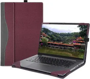 BONAEVER Laptop Case Cover for Lenovo IdeaPad Slim 5 Series 14ABR8 14IAH8 14IRU9 14Q8X9 14AHP9 14IMH9 / IdeaPad Pro 5 14AHP9 14IMH9 Sleeve, Separable PU Leather Notebook PC Shell Accessories Bag