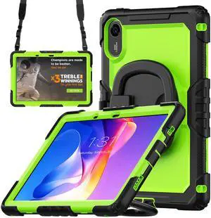 BONAEVER Case for Xiaomi Redmi Pad 2 11 inch 2025 Protective Cover with Screen Protector Pen Holder Hand/Shoulder Strap Green