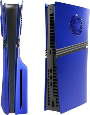 BONAEVER FacePlates for PS5 Pro Disc Edition Face Plates with Cooling Vents ABS Anti-Scratch Dustproof Protective Shell Cover, Replacement FacePlate for Playstation 5 Pro Disc Blue