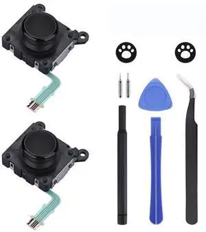BONAEVER 2-Pack Joysticks Replacement for PS Vita 2000 2001, Analog 3D Thumb Stick with Thumbstick Grips for PSV 2000