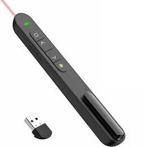 BONAEVER Presentation Clicker for PowerPoint, RF 2.4GHz USB Wireless Presenter Remote with Volume Control, PowerPoint Clicker Slide Advancer for Mac, Windows, Laptop, Keynote