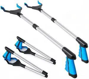 BONAEVER 2-Pack Grabber Tool, 32" Long Reacher Grabber Pickup Tool, Trash Picker Grabber for Elderly Grab It Reaching Tool, Garbage Picker Upper Grabber, Litter Pick Up Grab Tool, Claw Grabber