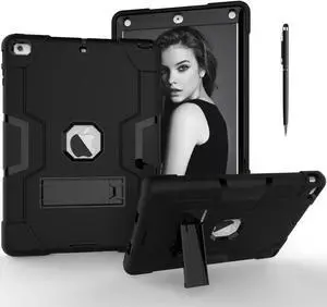Bonaever Case for iPad Air 1st Generation 9.7 Inch A1474/A1475/A1476 with Kickstand, Heavy Duty Shockproof Protective Cover with Stylus Pen
