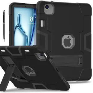 WERLEO Case for  iPad Air 11 inch M3 2025 / iPad Air 11 M2 2024  with Pencil Holder Heavy Duty Rugged Protective Cover with Kickstand Stylus Pen
