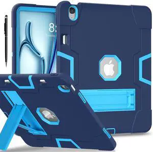 BONAEVER Case for iPad Air 13 Inch M3 2025 / M2 2024 with Pencil Holder Heavy Duty Rugged Protective Cover with Kickstand Stylus Pen Navy Blue BONAEVER Case for iPad Air 13 Inch M3 2025 / M2 2024 with Pencil Holder Heavy Duty Rugged Protective Cover with Kickstand Stylus Pen Navy Blue