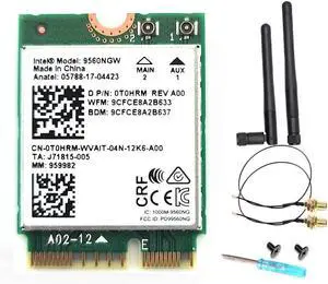 BONAEVER For Intel AC 9560 WiFi 5 Wireless Adapter, 802.11ac, Dual Band, 1.73 Gbps, Bluetooth 5.1, M.2 CNVio Interface