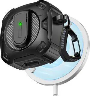 BONAEVER Case for AirPods 4th Generation 2024 Compatible with AirPods 4 Generation, with Locking Feature, Military Grade Drop Protection, Works with MagSafe