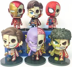 Q version of the Avengers half dissected 6 styles of hand model car ornaments