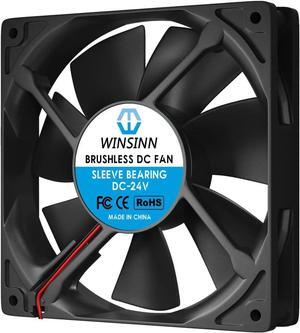 WINSINN 120mm Fan 24V Brushless 12025 120x25mm for Cooling PC Computer Case CPU Coolers Radiators - 2Pin