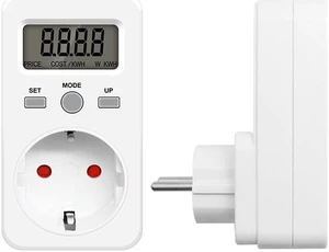 Wattmeter Digital Power Meter Plug Home Energy Monitor with LCD Display Smart Billing 4 Modes Energy Saving Overload Protection White Wattmeter Digital Power Meter Plug Home Energy Monitor with LCD Display Smart Billing 4 Modes Energy Saving Overload Protection White