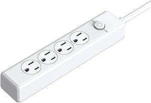 Flat Plug Power Strip,With 4 Outlets,Extension Cord No Surge Protector,Portable Small Power Strip For Home Office Dorm Room Bedroom Desk Accessories
