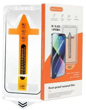 SHANJIGUANG iPhone Screen Protector HD for 15/16,15pro/16pro max 2 packs, Automatic Dust Tempered Film Removal Free of Bubbles Easy to Install Dust-Proof iPhone15pro max HD 2pcs