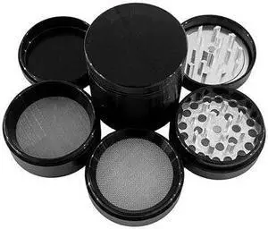 SharpStone Classic (2.2" Inch) Hard Top Shredder - 5pc, Medium, Black