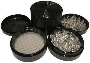 SharpStone Classic (2.5" Inch) Hard Top Shredder - 4pc, Large, Black