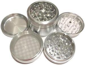 SharpStone Classic (2.5" Inch) Clear Top Shredder - 4pc, Large, Silver