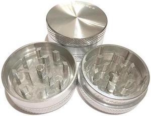 SharpStone Classic (2.5" Inch) Hard Top Shredder - 2pc, Large, Silver