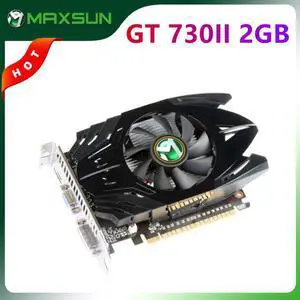 MAXSUN NVIDIA GT 730 2GB GDDR3 28nm HDMI-compatible+VGA+DVI Computer PC Gaming Video Cards 64Bit Graphics Card Nvidia GPU