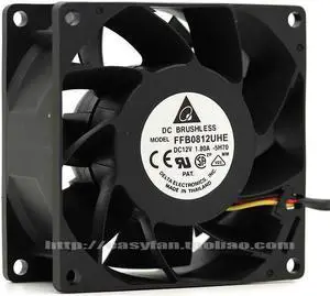 DELTA FFB0812UHE 8038 12V 1.8A 8CM 3PIN cooling fan DELTA FFB0812UHE 8038 12V 1.8A 8CM 3PIN cooling fan