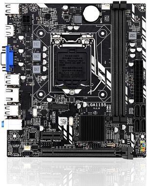 H61 desktop motherboard Dual channels SATA Ethernet for DDR3 ram stock H61M LGA 1155 quality assured graphics card pc M-ATX motherboard