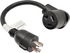Parkworld 886139 Generator Adapter Cord Locking 4 Prong Male NEMA L14-30P to 10-30R Dryer 3 Prong Receptacle (1.5FT)