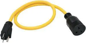Parkworld 885682 NEMA 6-15 Extension Cord 6-15P to 6-15R (T Blade Female Also for 6-20R Adapter) 250V, 15A, 3750W 3 ft.