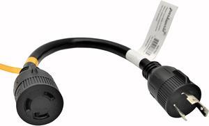 Parkworld 886764 Adapter Cord L5-30 Plug Male to L6-30 Receptacle Female, 30A, 125V, 2500W, 1.5FT