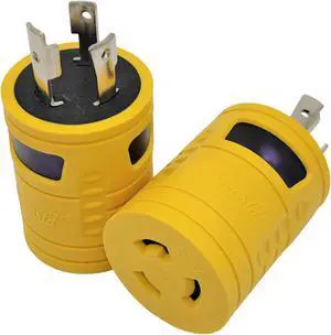 Parkworld 60707 NEMA L6-30P to L6-20R Adapter, Twist Lock L6 30A Plug to 20A Socket Adapter