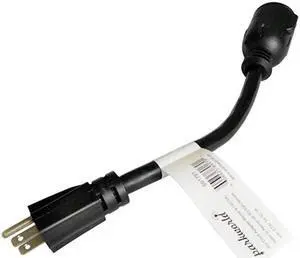 Parkworld 691791 Adapter Cord 15 Amp 5-15P Male to 30 Amp L6-30R Locking Connector Female