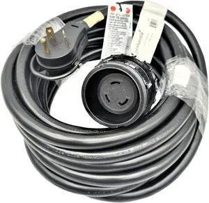 Parkworld 692187 RV Shore Power 30A Adapter Extension Cord TT-30P to L5-30R 25 ft.