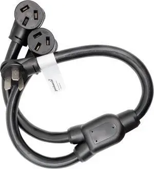 Parkworld 61056 NEMA 10-50 Splitter Cord, Industrial Male Plug 10-50P to 10-50R Dual Female connectors 3 ft.