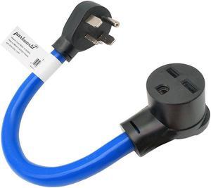 Parkworld 886757 Adapter Cord Dryer 14-30P Male Right Angle to Welder 6-30R Female