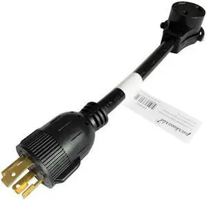 Parkworld 691852 30 AMP Power Adapter Cord 4-Prong Generator Locking L14-30P Male to RV TT-30R Female with Handle