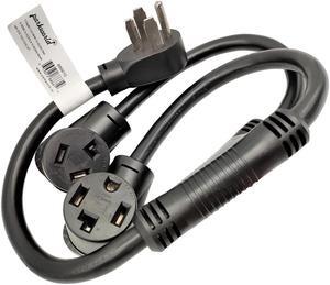 Parkworld 886610 Dryer Splitter, NEMA 14-30 Male Plug to 14-30 & 10-30 Female Receptacle, Dryer 4-Prong 30 AMP Y Adapter Cord