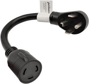 Parkworld 61230 Adapter Cord NEMA 14-30P to L5-30R, 30A 1FT (Output 125V)
