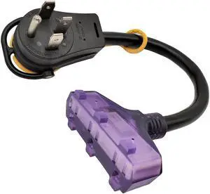 Parkworld 61148 RV Splitter Adapter Cord 14-50P to 14-50R 50A 125V/250V & (3)5-15R Household Tri Outlet 15A 125V