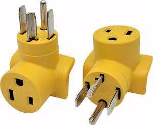 Parkworld 63159 Welder Adapter NEMA 14-30P to 6-50R One Piece Compact Adapter Output 30amp 250Volt