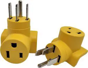 Parkworld 62848 Welder Adapter NEMA 14-50P to 6-50R One Piece Compact Adapter Output 50amp 250Volt