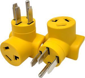 Parkworld 62855 NEMA 14-50P to 10-30R One Piece Compact Adapter RV to Dryer Adaptor Output 30amp 250Volt