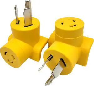 Parkworld 62978 Dryer 3 Prong Adapter NEMA 10-30P to L6-20R One Piece Compact Adapter, Output 20amp 250volt