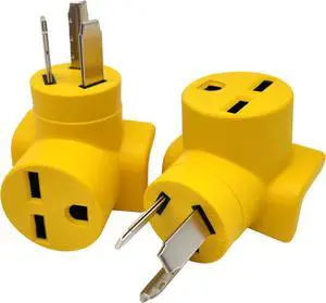 Parkworld 63005 Dryer 3 Prong Adapter NEMA 10-30P to 6-30R One Piece Compact Adapter, Output 30amp 250volt
