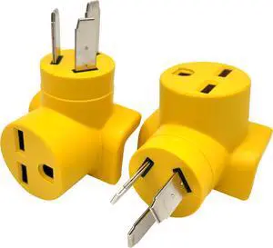 Parkworld 63081 NEMA 10-50P to 6-30R One Piece Compact Adapter Stove to Workshop Adaptor Output 30amp 250Volt