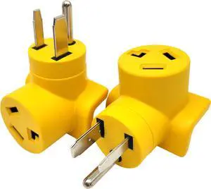 Parkworld 63210 NEMA 6-50P to 10-30R One Piece Compact Adapter Welder to Dryer Adaptor Output 30amp 250Volt